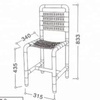 50200289- Nylon Elderly Care Stool with Back